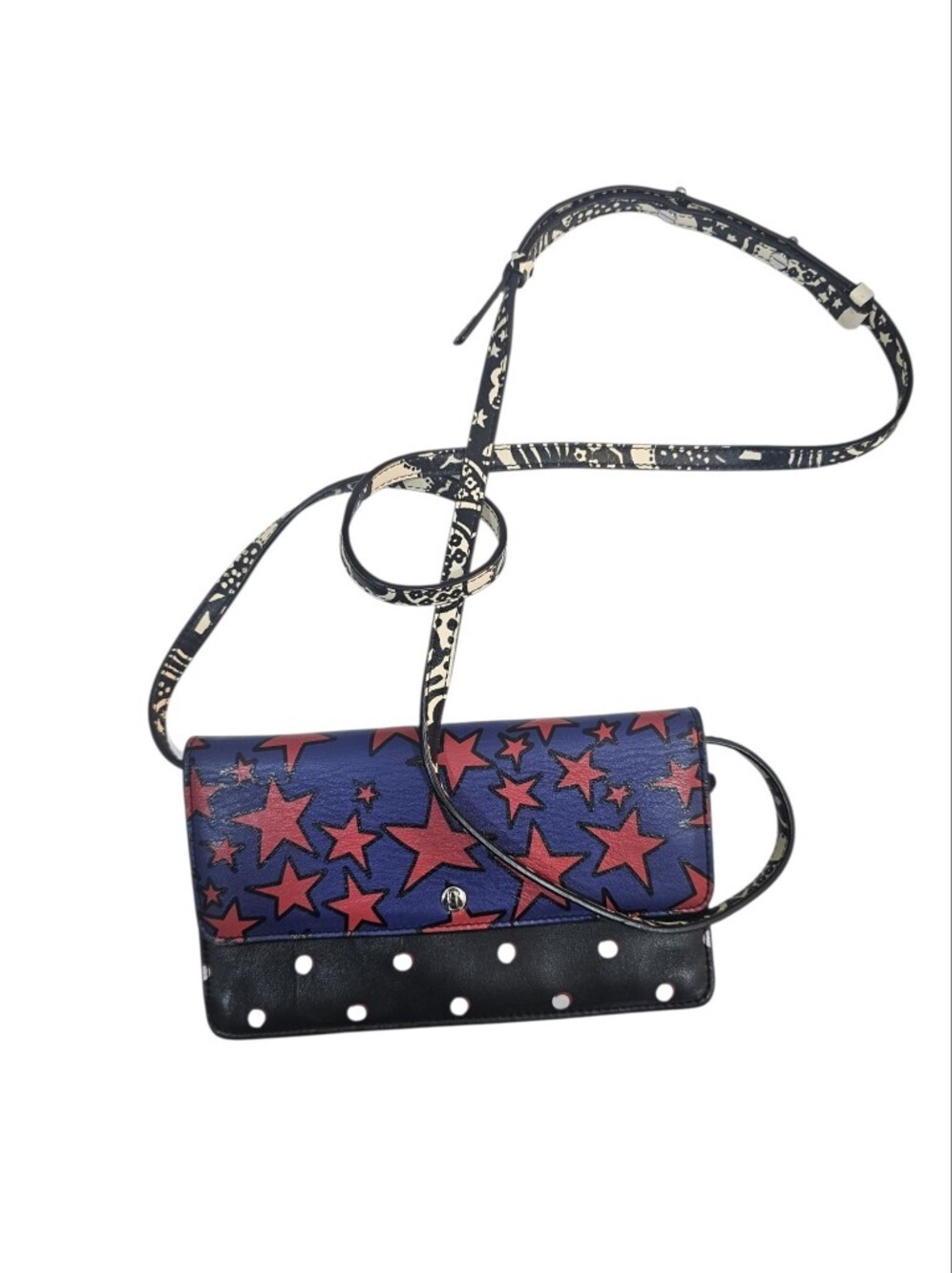 Marc By Marc Jacobs Landscape Leather Crossbody bag, Web Blue Multi